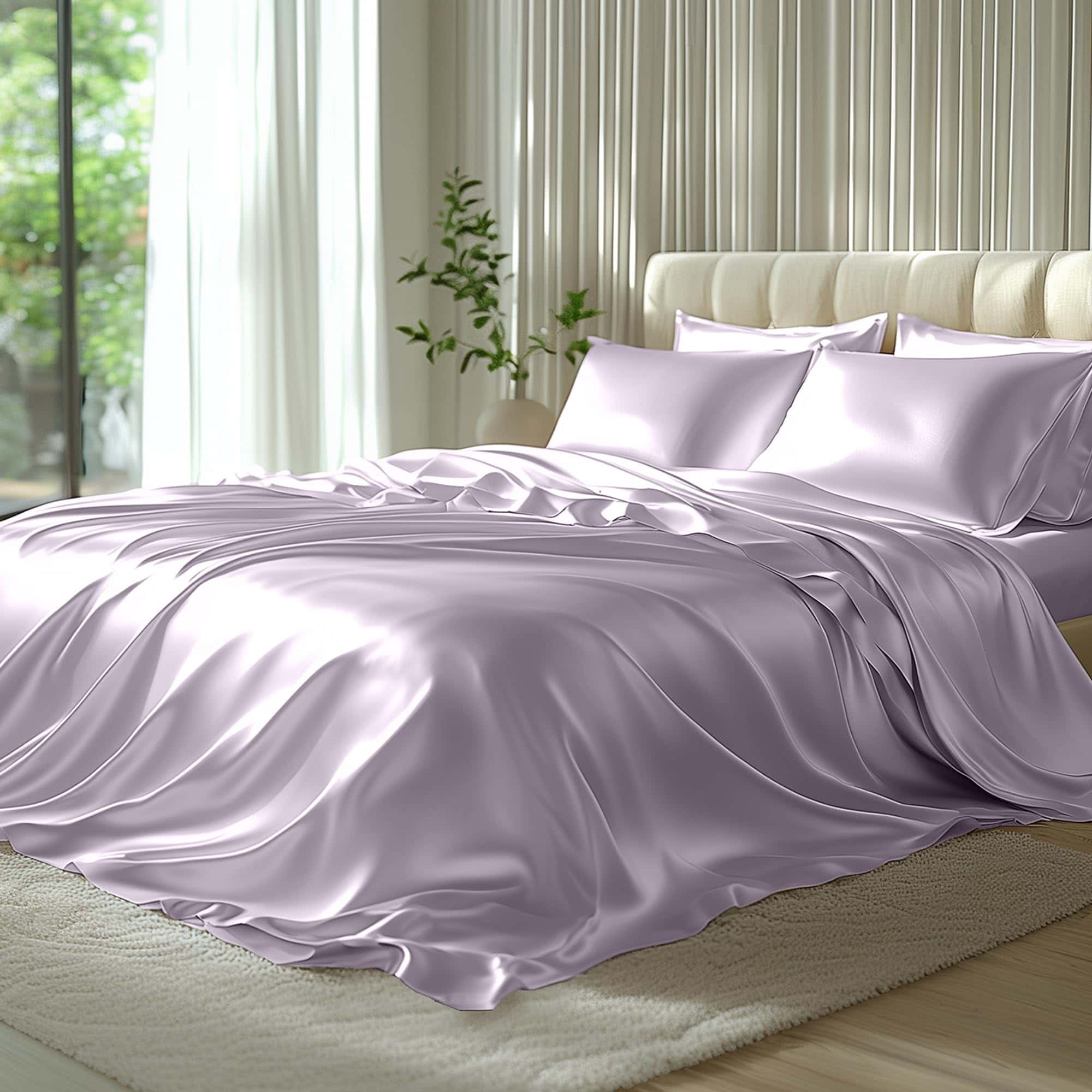 Juego de sábanas de satén Lilac Degrees of Comfort para