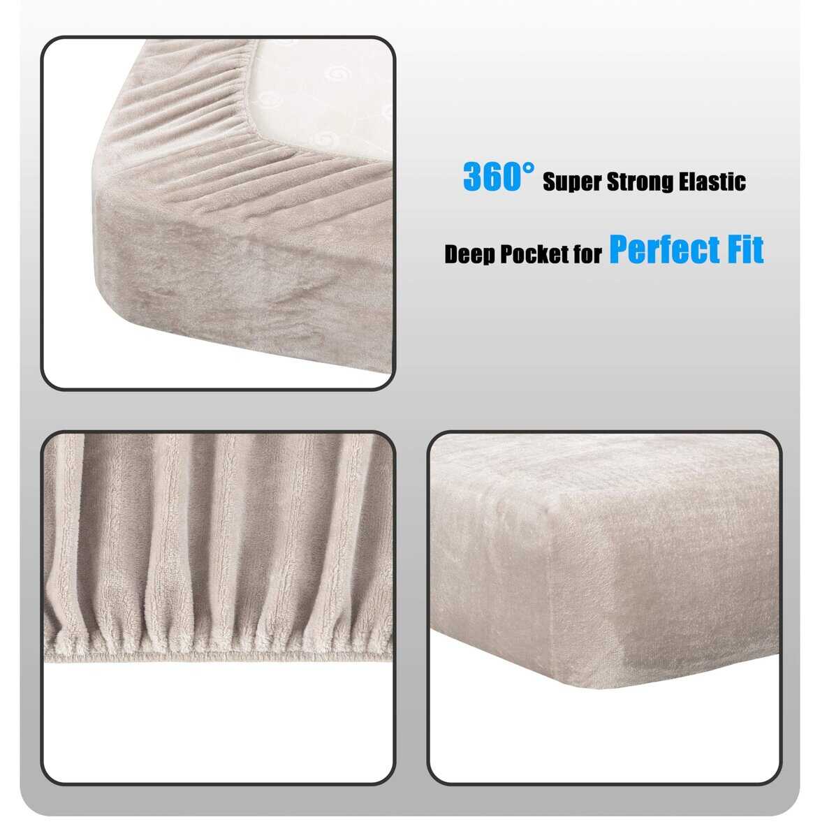 Juego de sábanas de franela extramullida Chezmoi Collection - Imagen 7