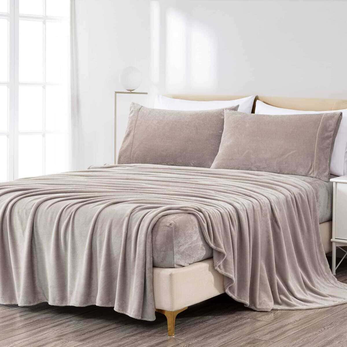 Juego de sábanas de franela extramullida Chezmoi Collection - Imagen 4