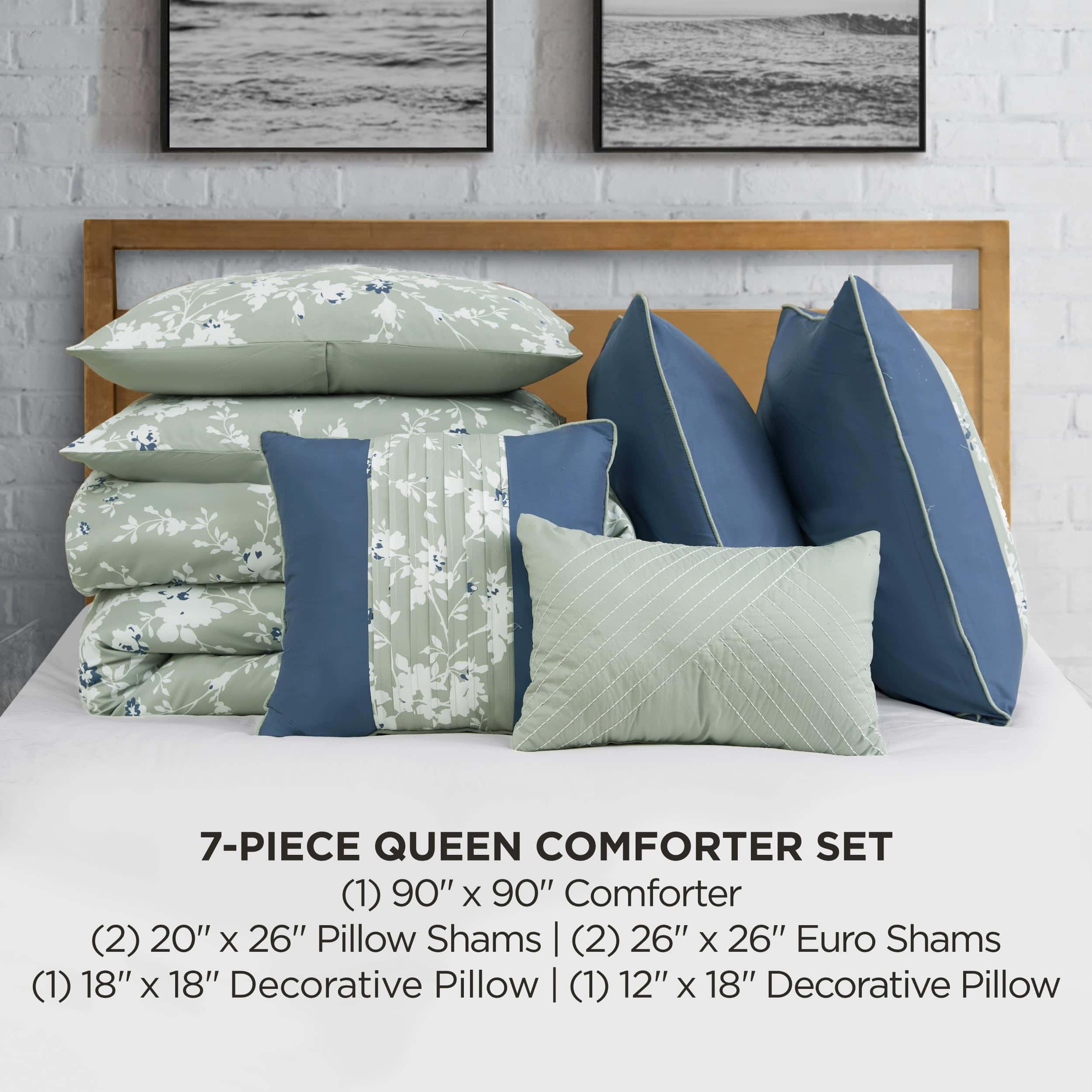 Juego de conforter Lucky Brand Fianna Verde Salvia Floral - Imagen 3