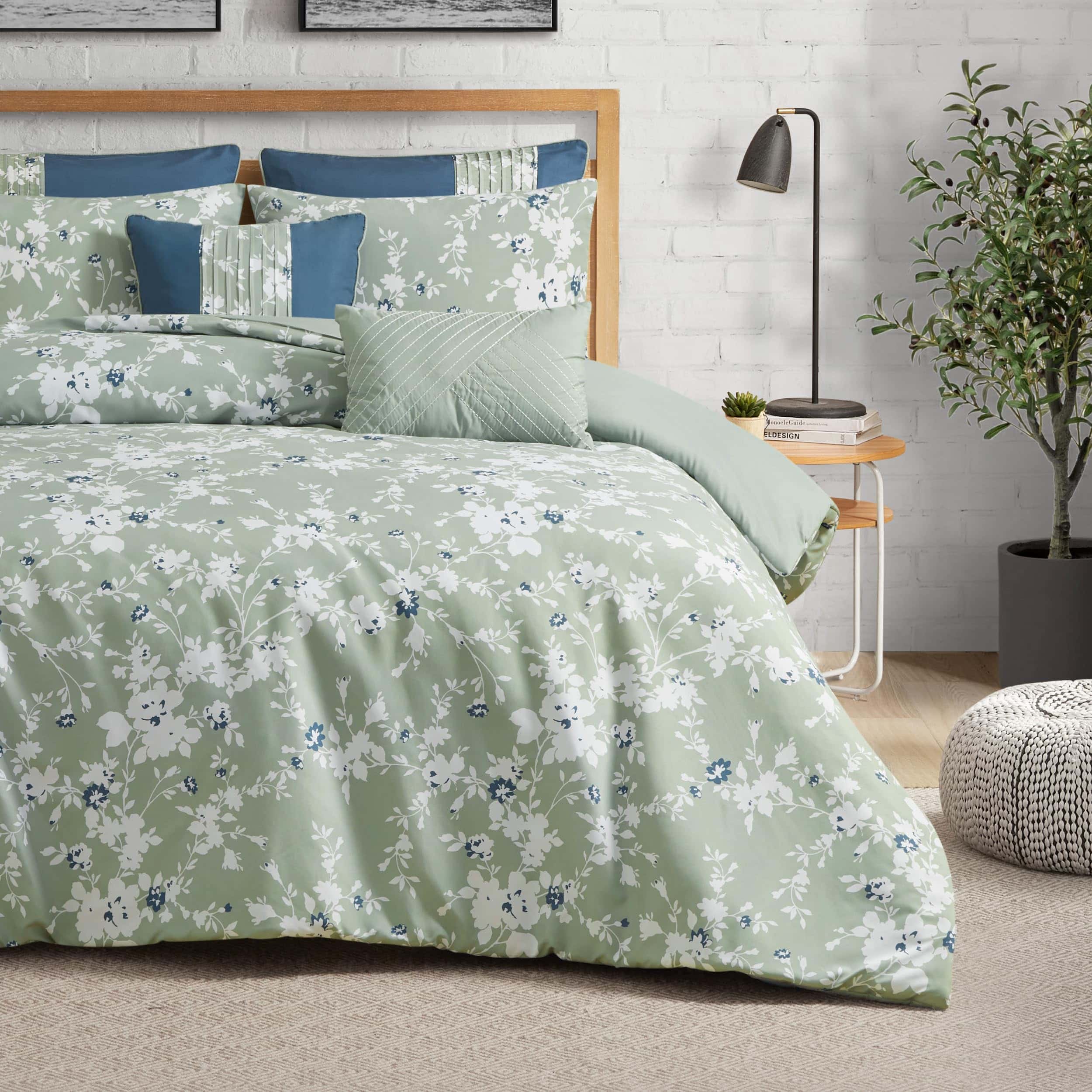 Juego de conforter Lucky Brand Fianna Verde Salvia Floral