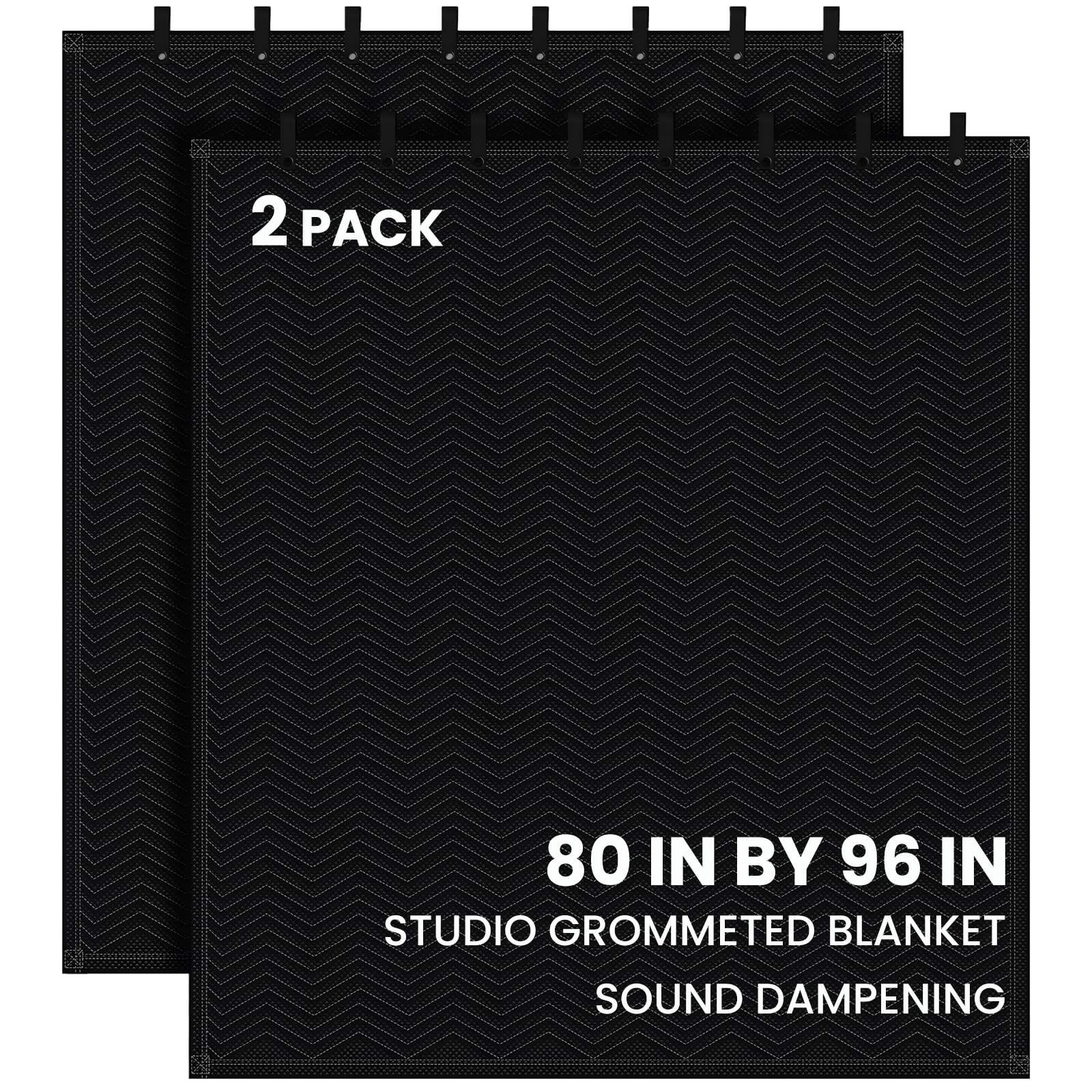2 Pcs Manta de Absorción de Sonido de Estudio 80" x 96",