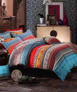 ERZRGA Juego de Funda de Edredón King Boho 100% Algodón