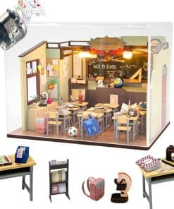 Kit de Casa de Muñecas DIY de Aula en Miniatura Modelo de