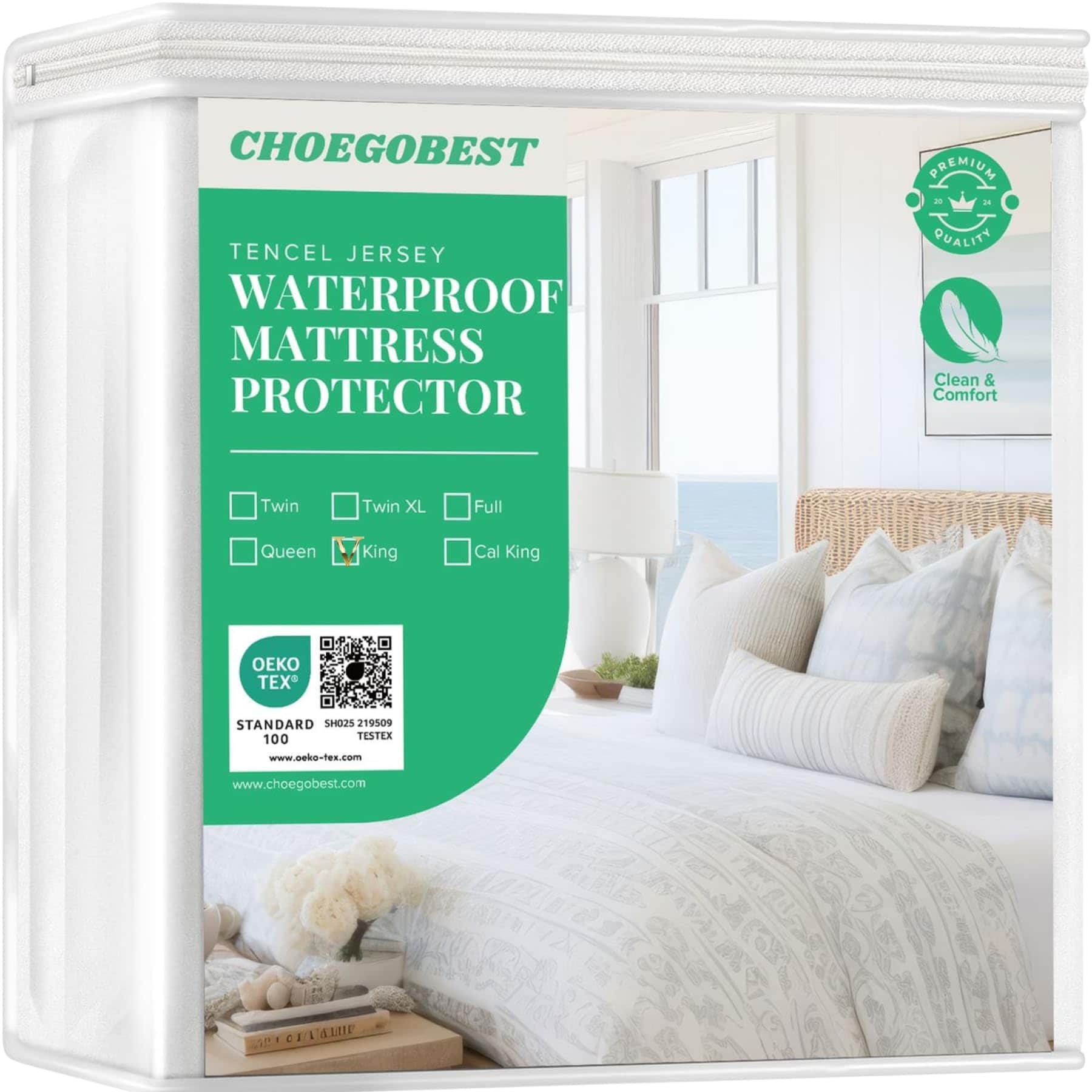 Protector de colchón impermeable Choegobest King - 100%