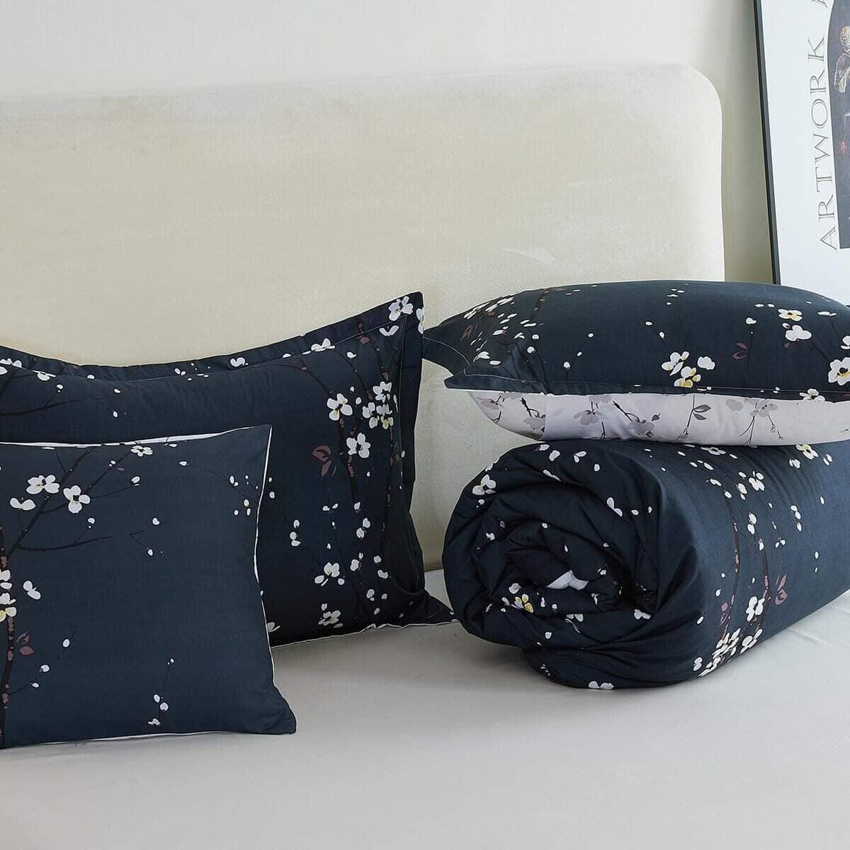 Juego de Edredón Reversible Tamaño Queen YEPINS, Conjunto - Imagen 7