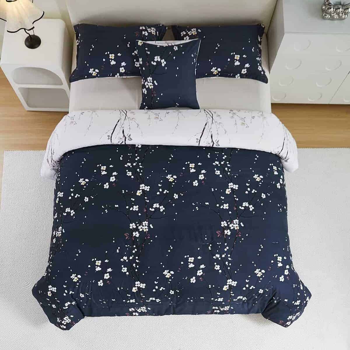 Juego de Edredón Reversible Tamaño Queen YEPINS, Conjunto - Imagen 6