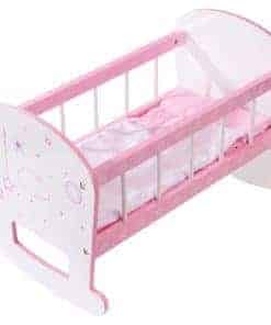 Cuna de Juguete para Muñecas de Madera con Balanceo para