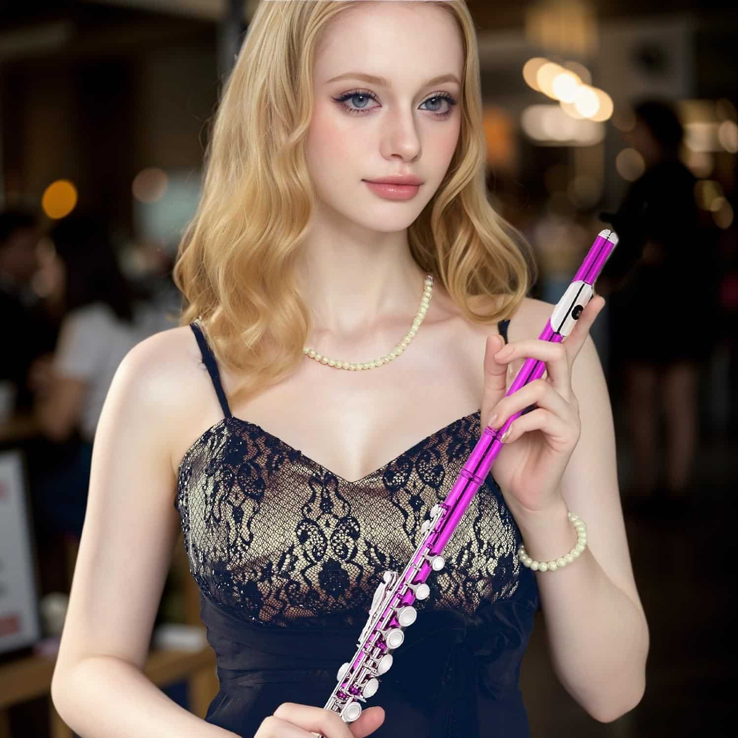 Flauta C KAYATA (Rosa) - Cerrada con 16 Llaves, con G - Imagen 9