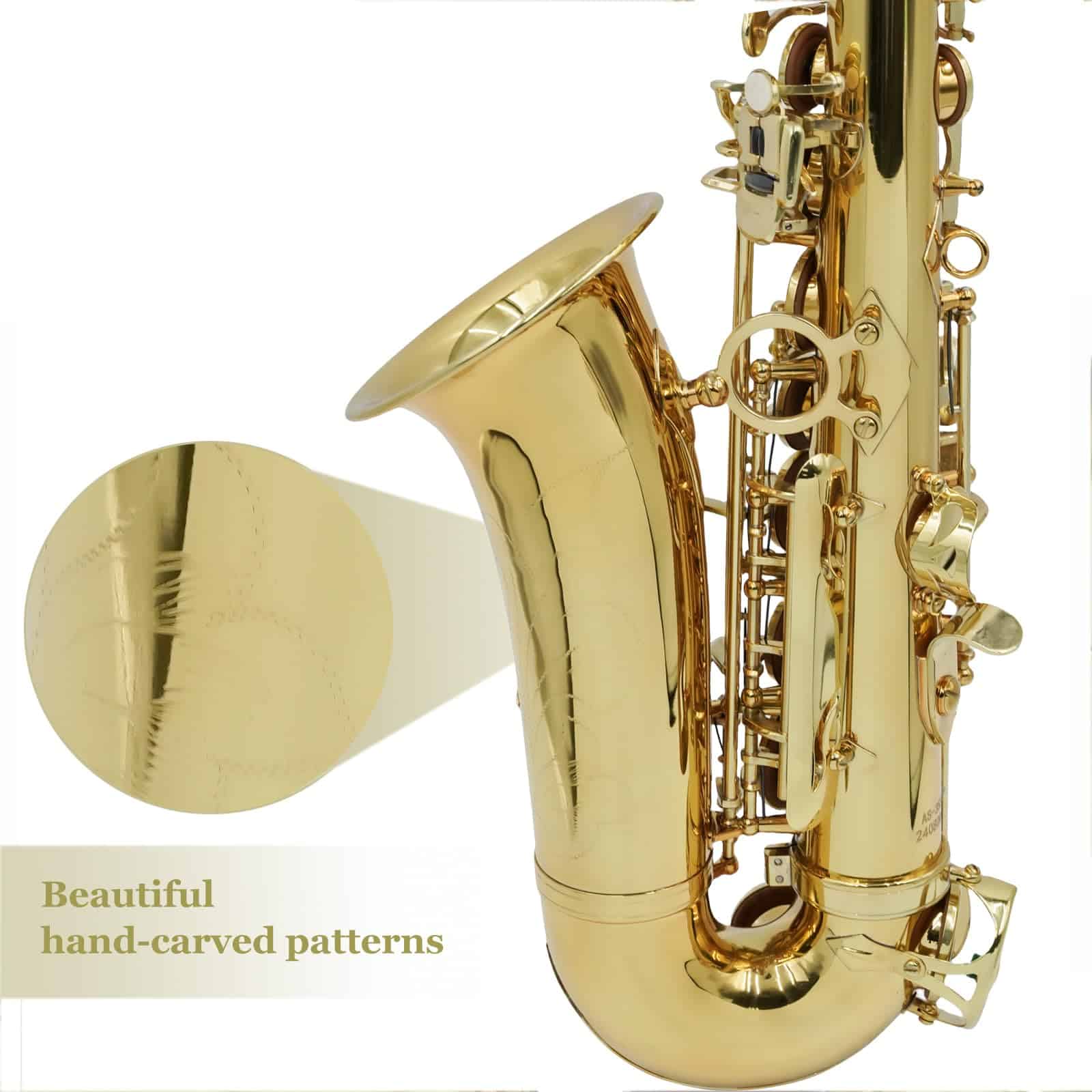 Saxofón Alto KAYATA con Llave F#, Estuche de Canvas, - Imagen 4