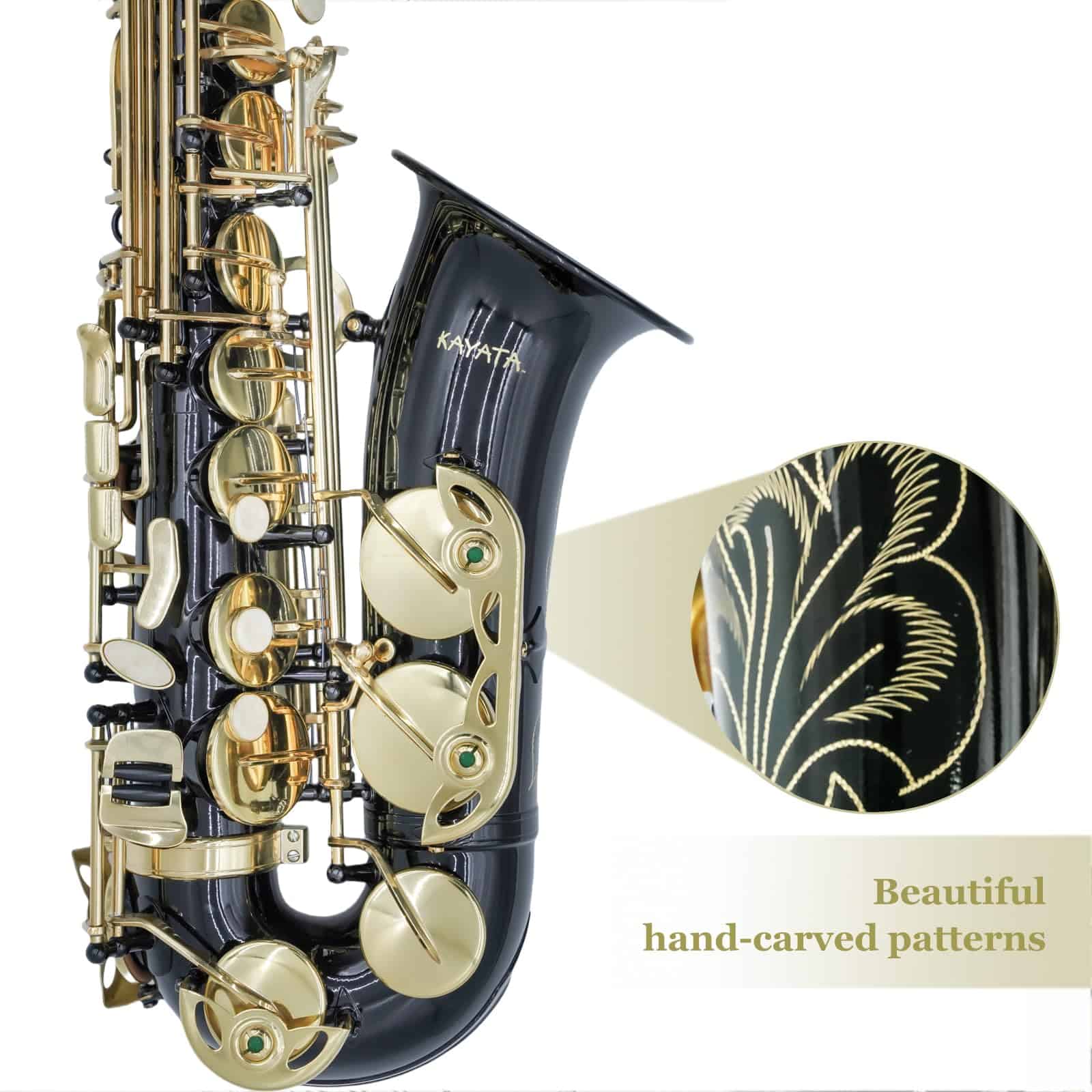 Saxofón Eb Alto KAYATA con Llave F#, Estuche de Lona, - Imagen 4