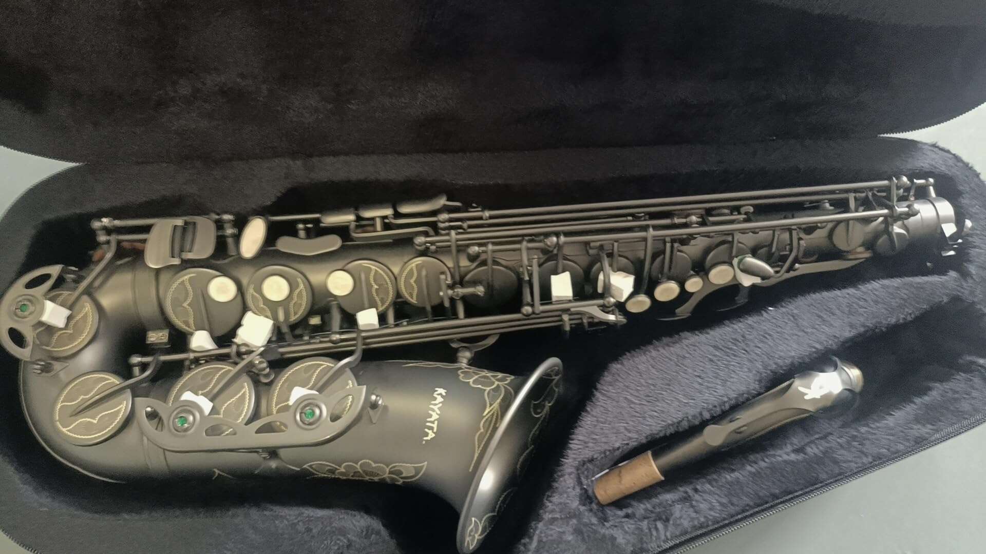 Saxofón Alto KAYATA con Llave F#, Estuche de Tela, Guantes, - Imagen 7