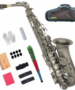 Saxofón Alto KAYATA con Llave F#, Estuche de Tela, Guantes,