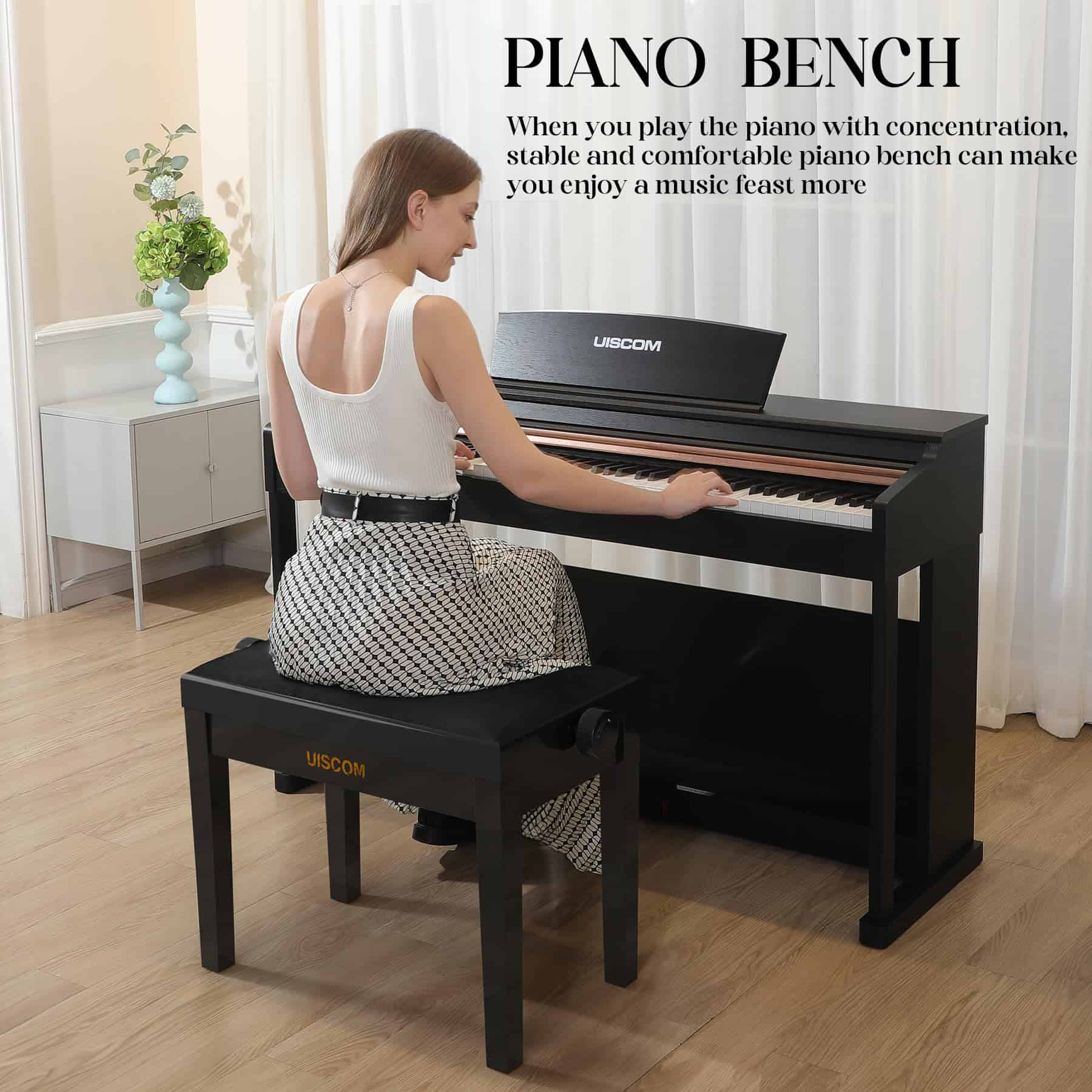 Banqueta de Piano Ajustable UISCOM - Banqueta de Madera - Imagen 3