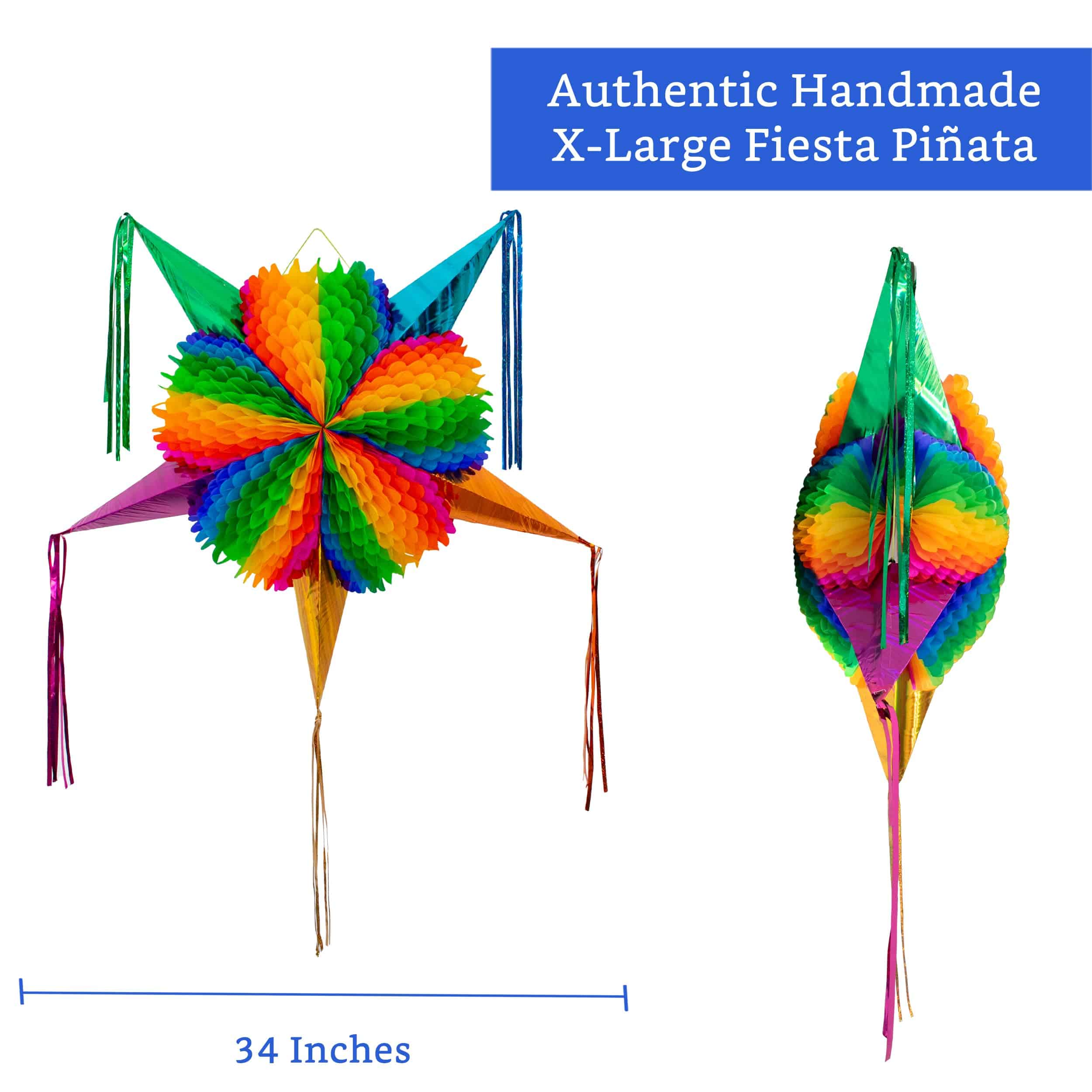 Piñata Mexicana (Extra Grande 34 pulgadas) - Piñata - Imagen 3