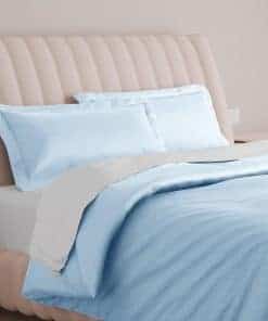 Carressa Linen Juego de Funda de Edredón -Azul Claro