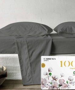 Juego de Sábanas de Lino 100% Algodón Orgánico Carressa -