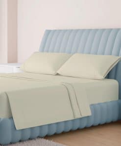 Juego de Sábanas de Algodón Egipcio 100% Linen Carressa