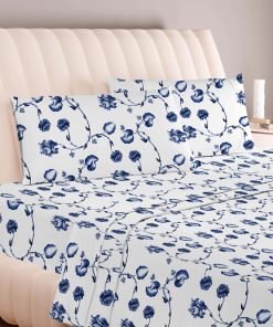 Juego de sábanas de 100% algodón egipcio estampado Carressa