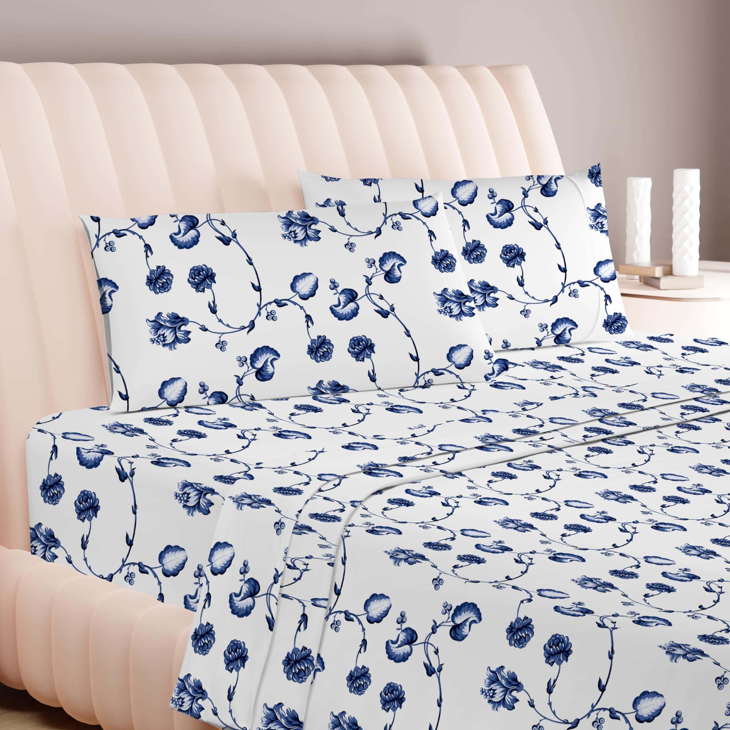 Juego de sábanas de 100% algodón egipcio estampado Carressa