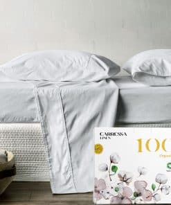 Juego de Sábanas de Cama de Lino 100% Algodón Orgánico