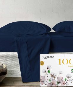 Juego de Sábanas de 100% Algodón Orgánico Carressa Linen -