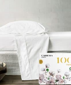 Juego de sábanas Gemelas XL Carressa Linen 100% algodón