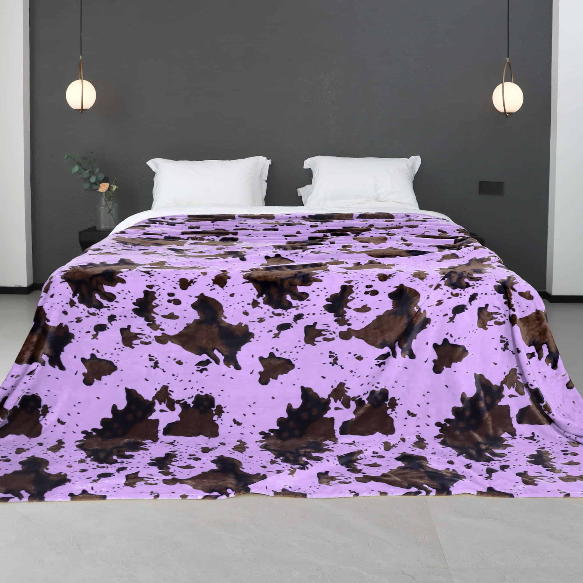 Manta de Franela Morada Tamaño King Ligera y Suave de - Imagen 3