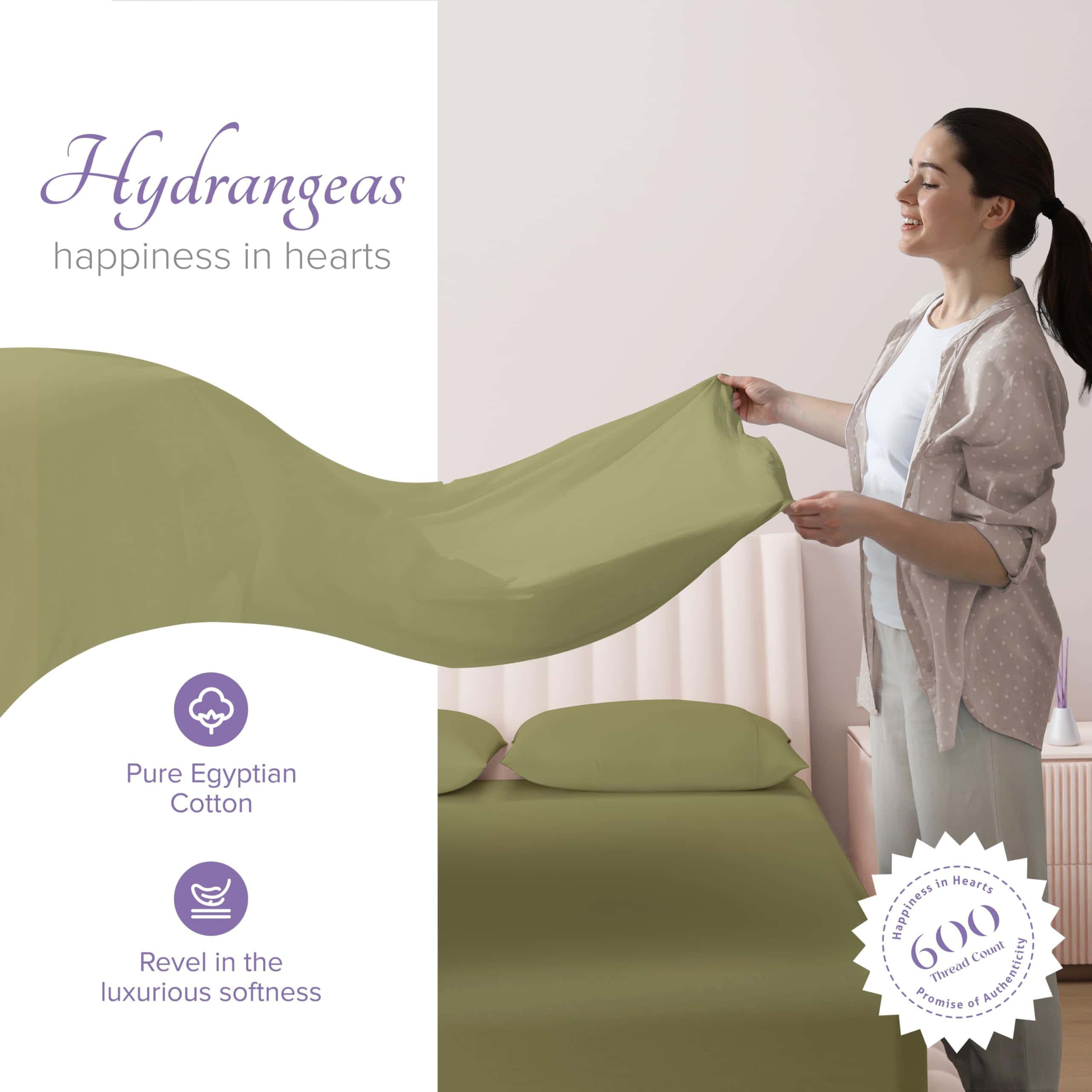 Conjunto de sábanas ajustables Carressa Linen 100% algodón - Imagen 3