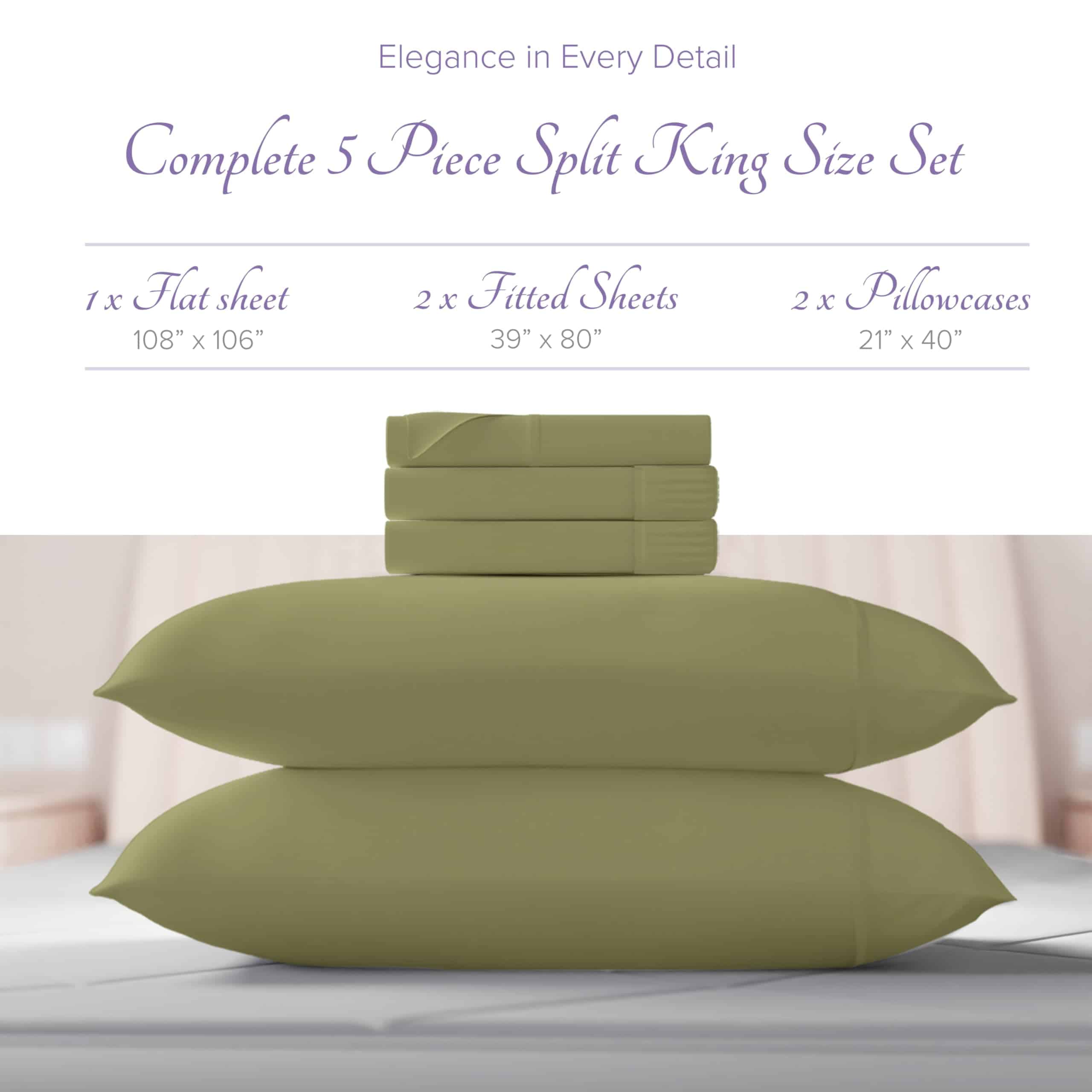 Conjunto de sábanas ajustables Carressa Linen 100% algodón - Imagen 4