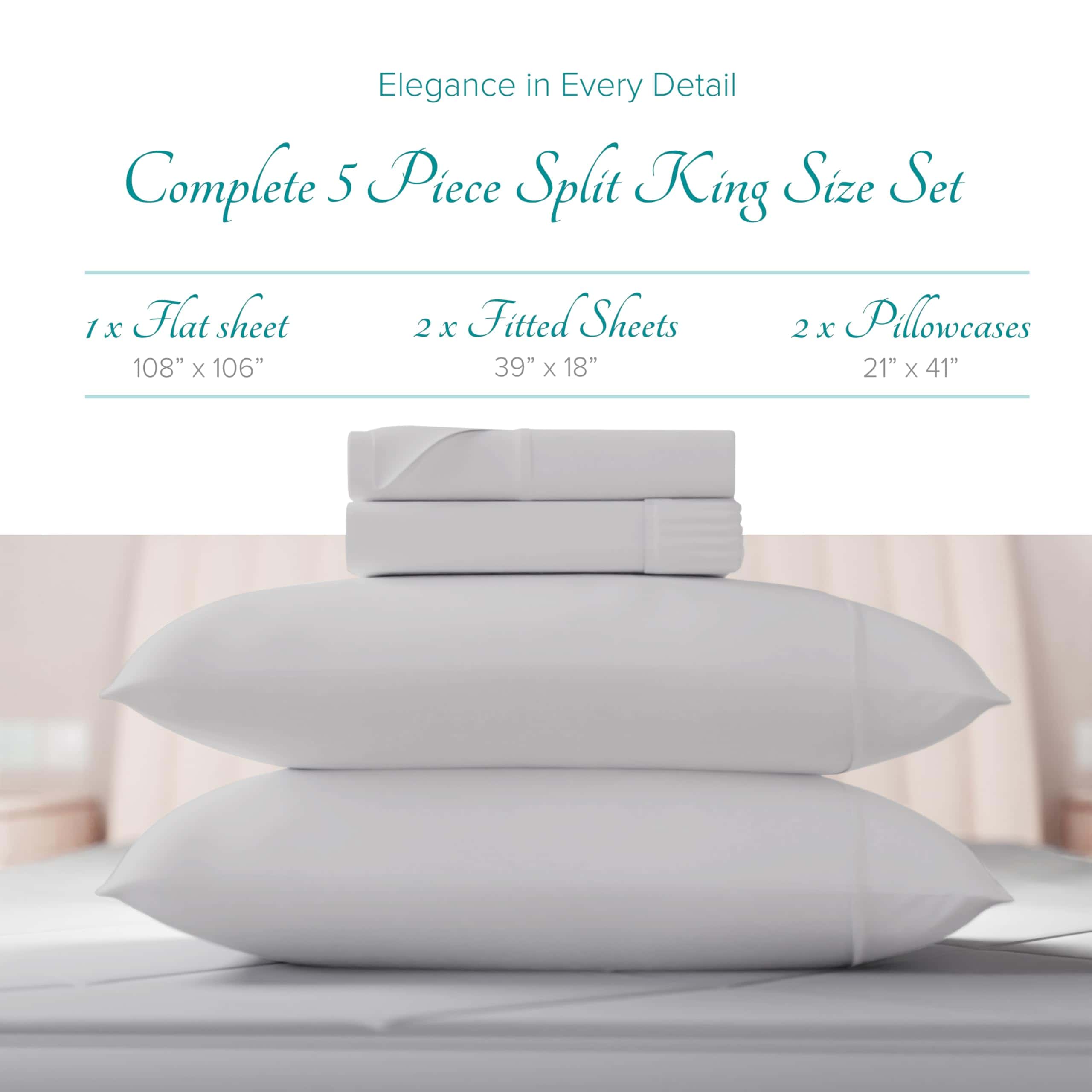 Carressa Linen Juego de Sábanas de Algodón Egipcio 100% - Imagen 4