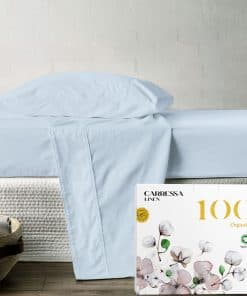 Juego de Sábanas Gemelas de Lino 100% Algodón Orgánico