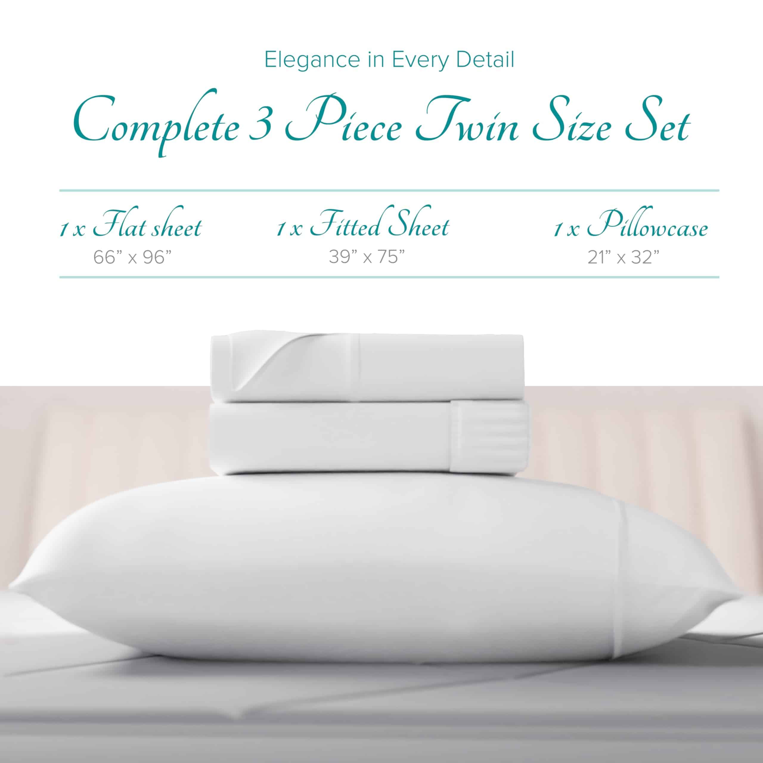 Juego de sábanas 100% algodón egipcio Carressa Linen tamaño - Imagen 4