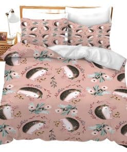 Set de Ropa de Cama de Erizos Lindos Funda de Edredón para
