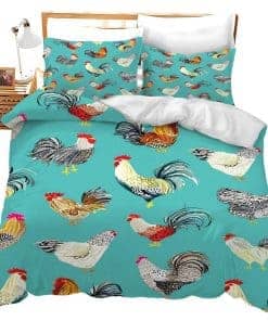 Set de cama de gallina de granja Juego de funda de edredón