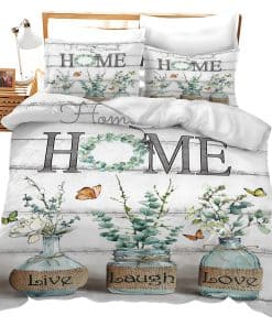 Set de Ropa de Cama de Eucalipto de Estilo Granja Hoja