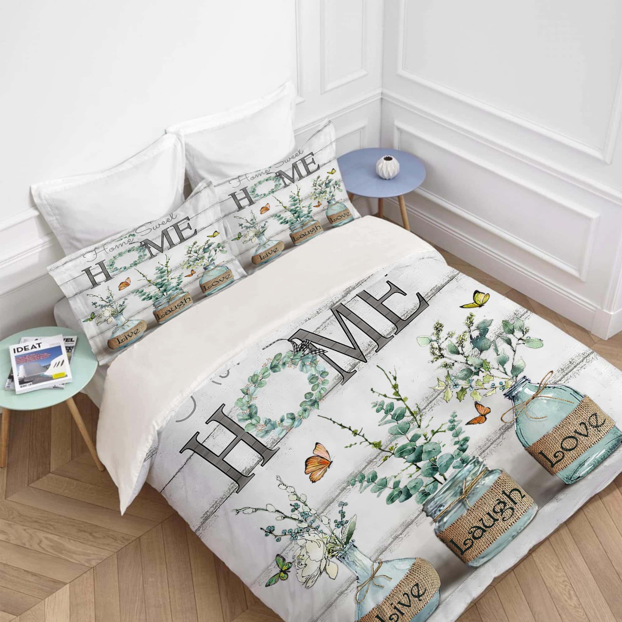 Juego de Ropa de Cama de Eucalipto de Estilo Granja Hoja - Imagen 5