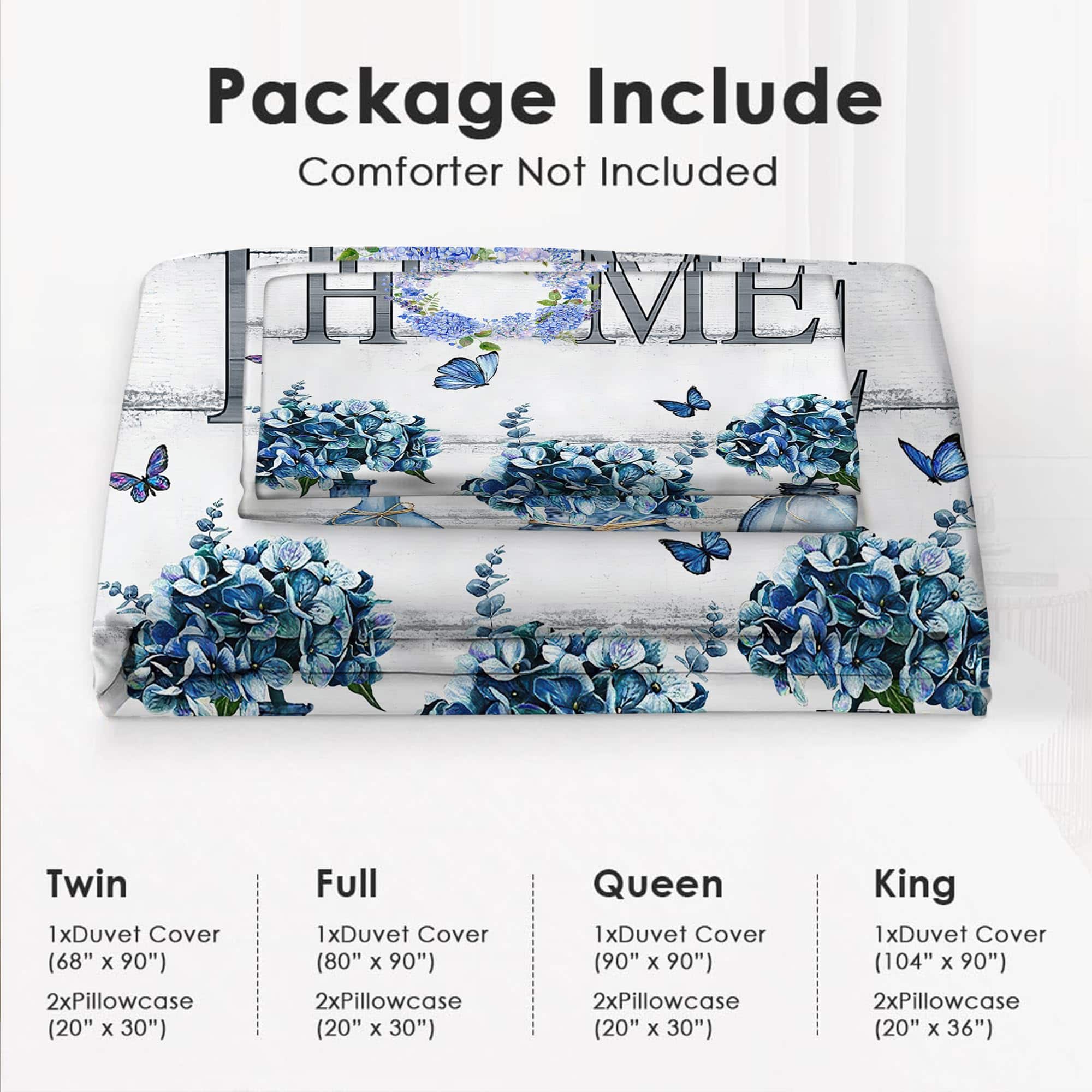 Juego de Ropa de Cama Floral Hortensia Estilo Granja Funda - Imagen 6