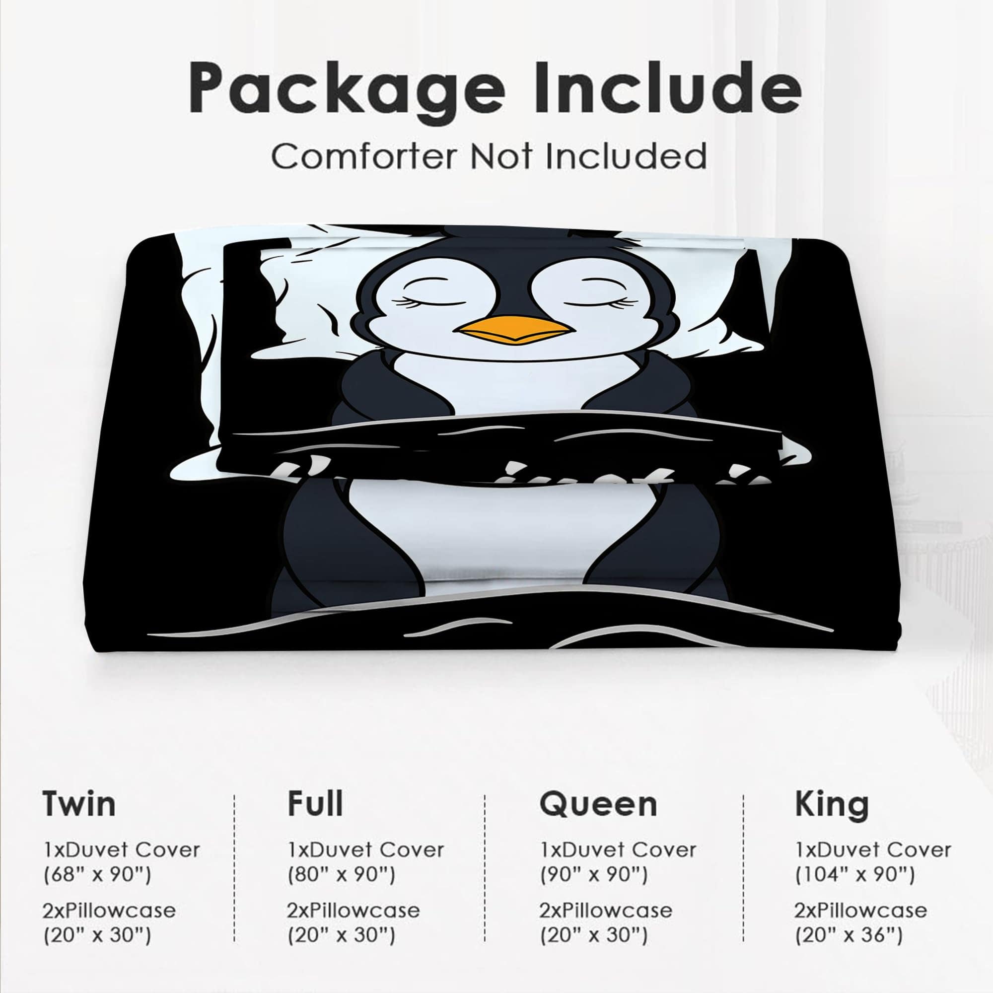 Set de Ropa de Cama de Pingüino, Funda de Edredón de - Imagen 6