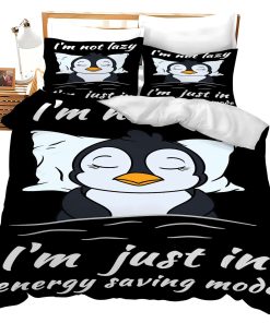 Set de Ropa de Cama de Pingüino, Funda de Edredón de