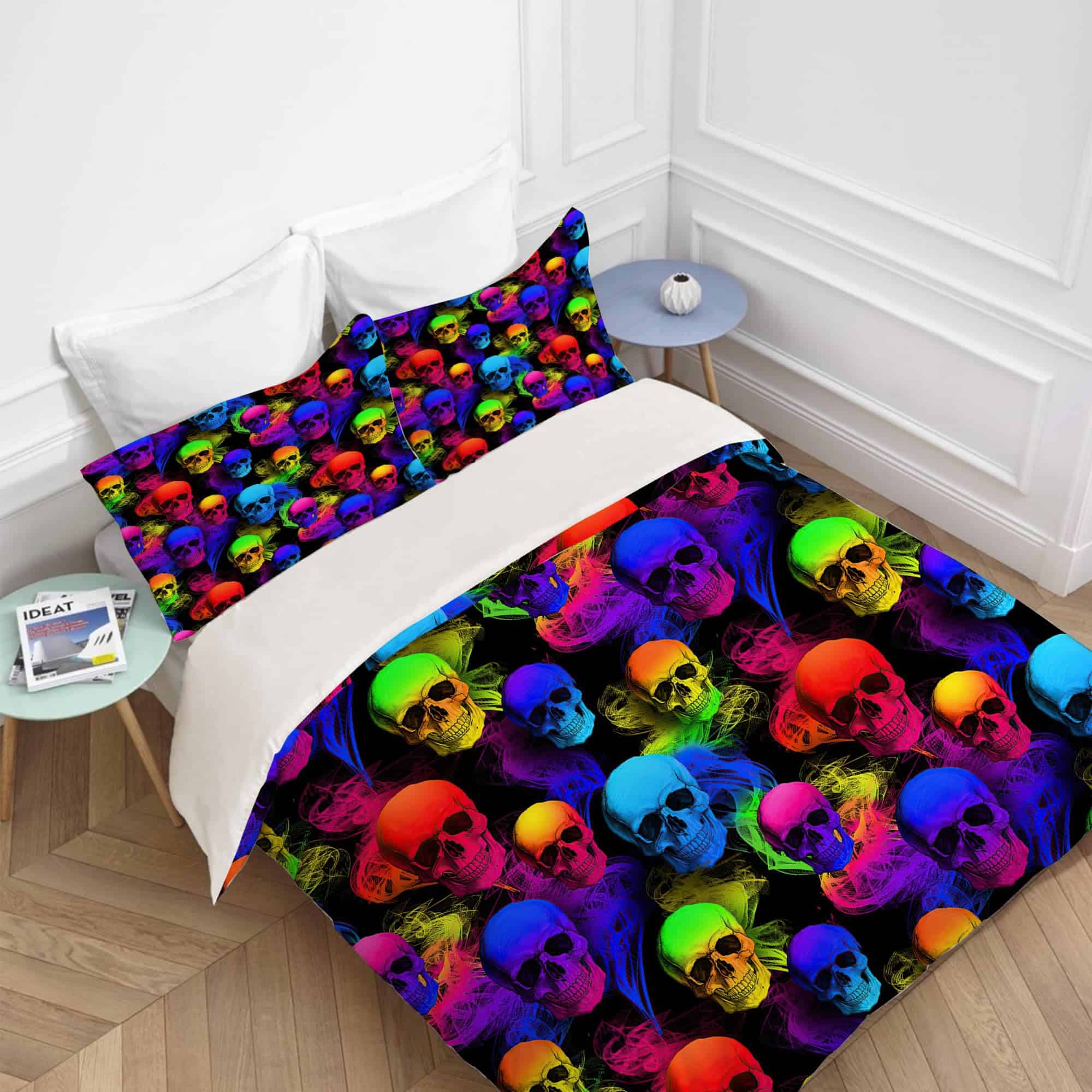 Juego de Ropa de Cama Calavera de Azúcar Esqueleto Gótico - Imagen 5
