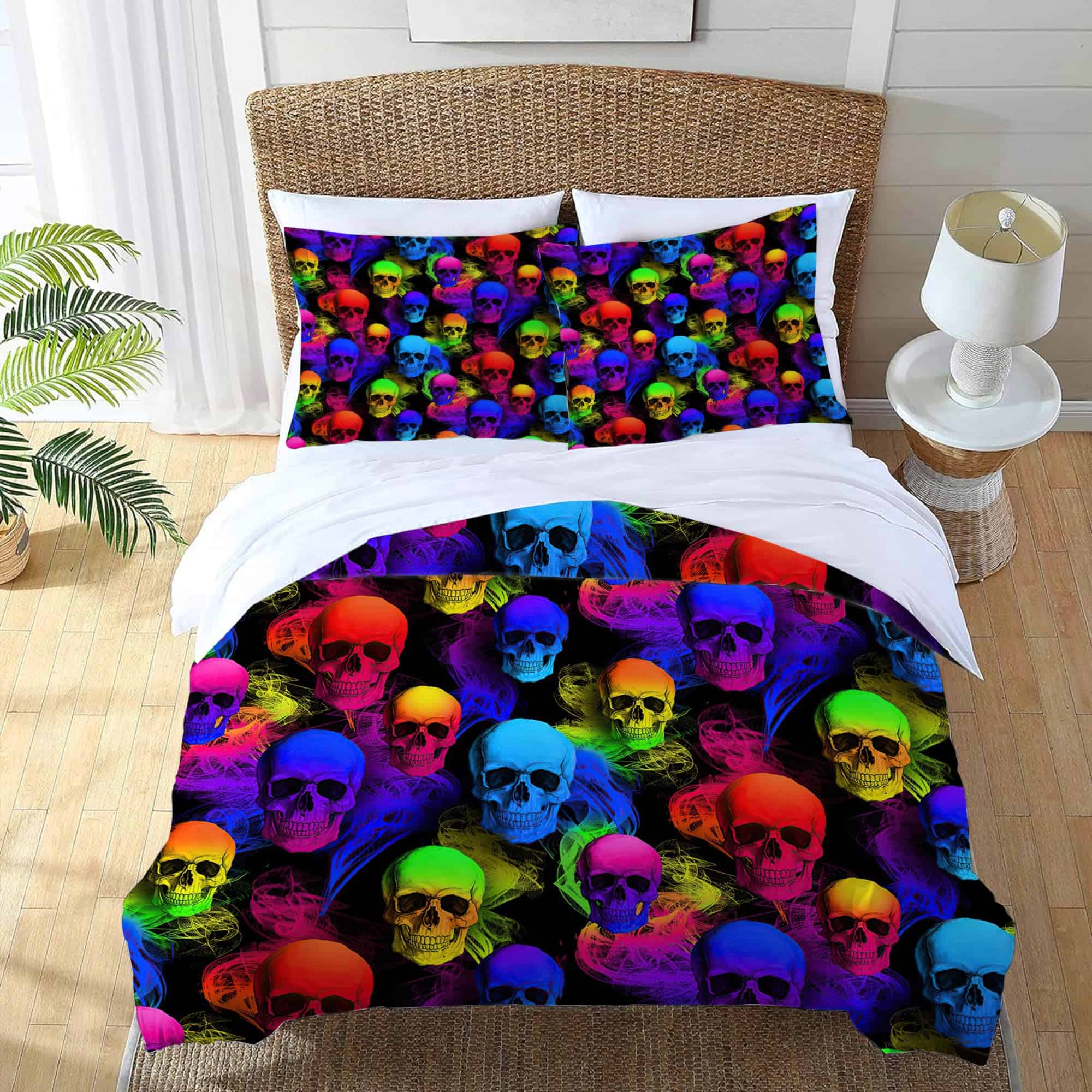 Juego de Ropa de Cama Calavera de Azúcar Esqueleto Gótico - Imagen 4