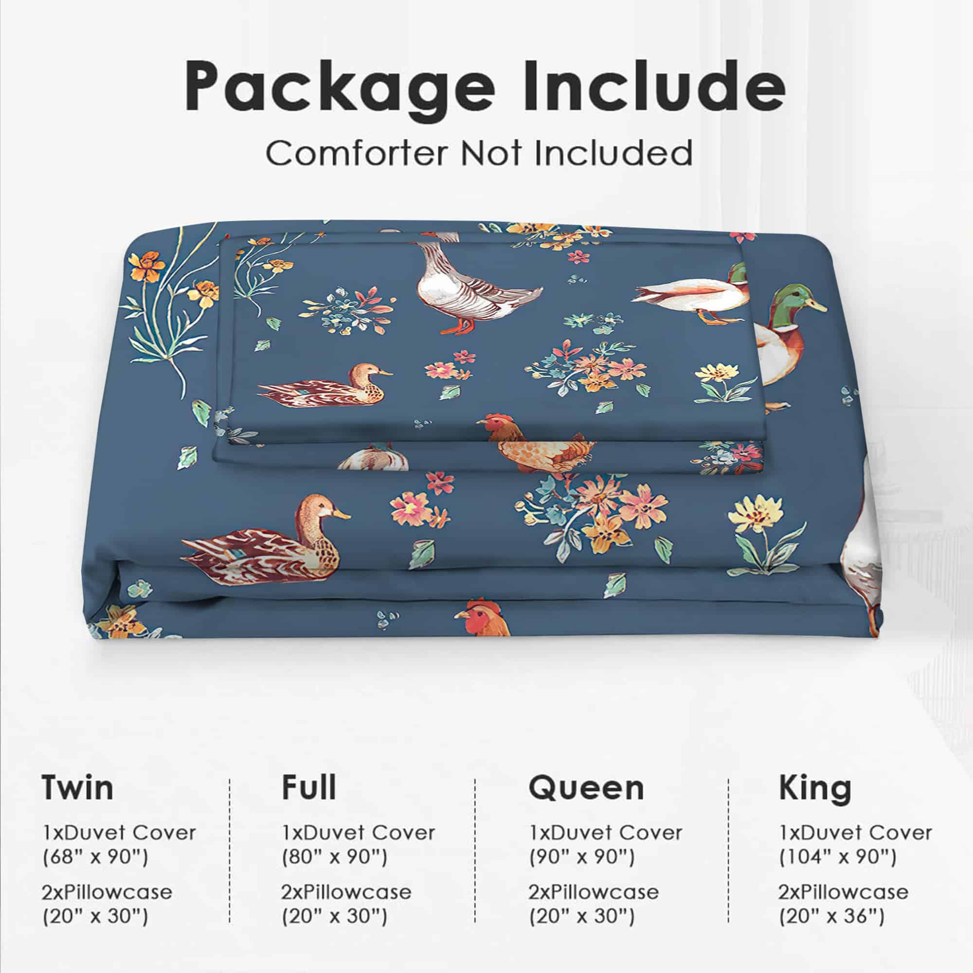 Juego de Ropa de Cama de Granja de País Cubierta de Edredón - Imagen 7