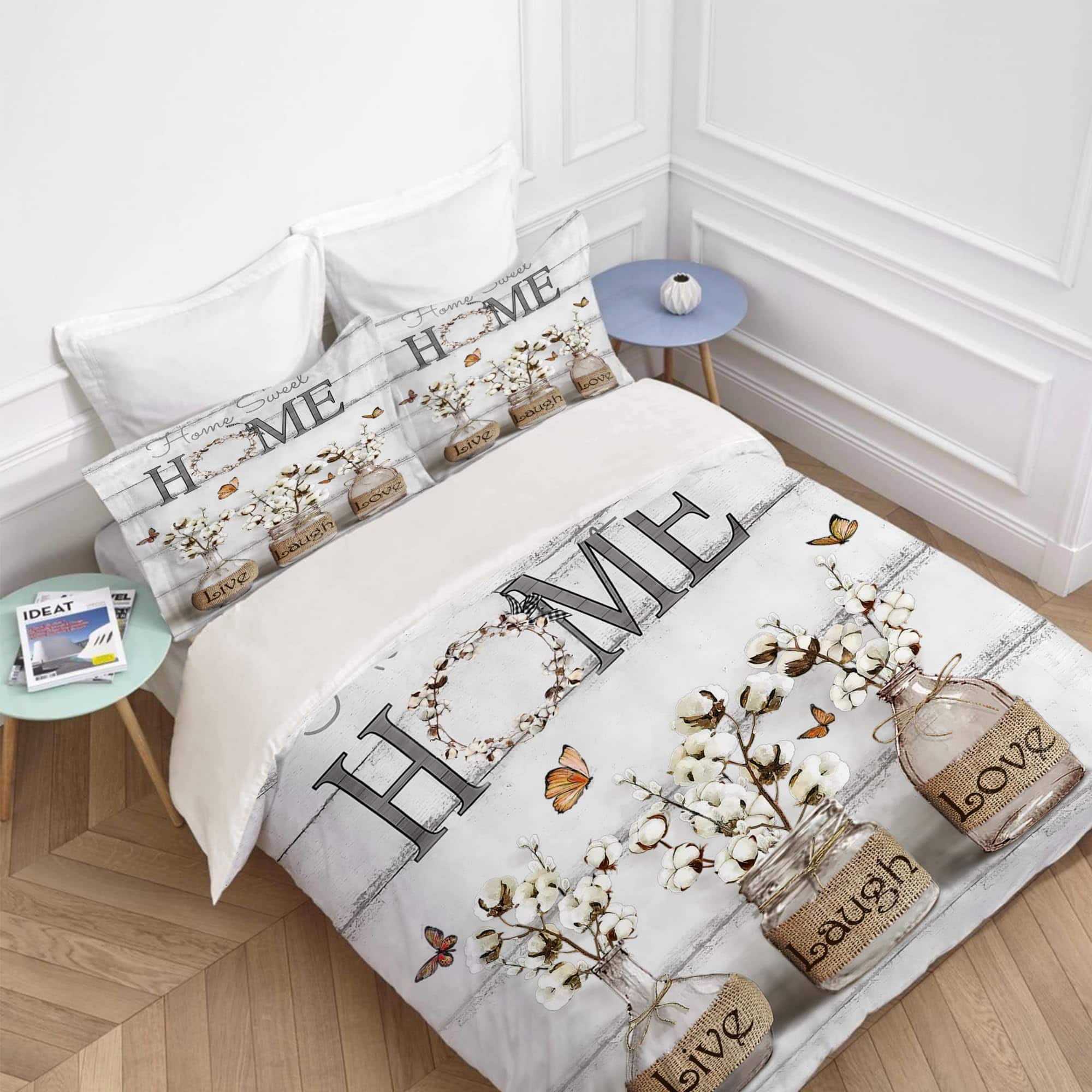 Juego de Ropa de Cama de Algodón Floral para Granja Hogar - Imagen 4