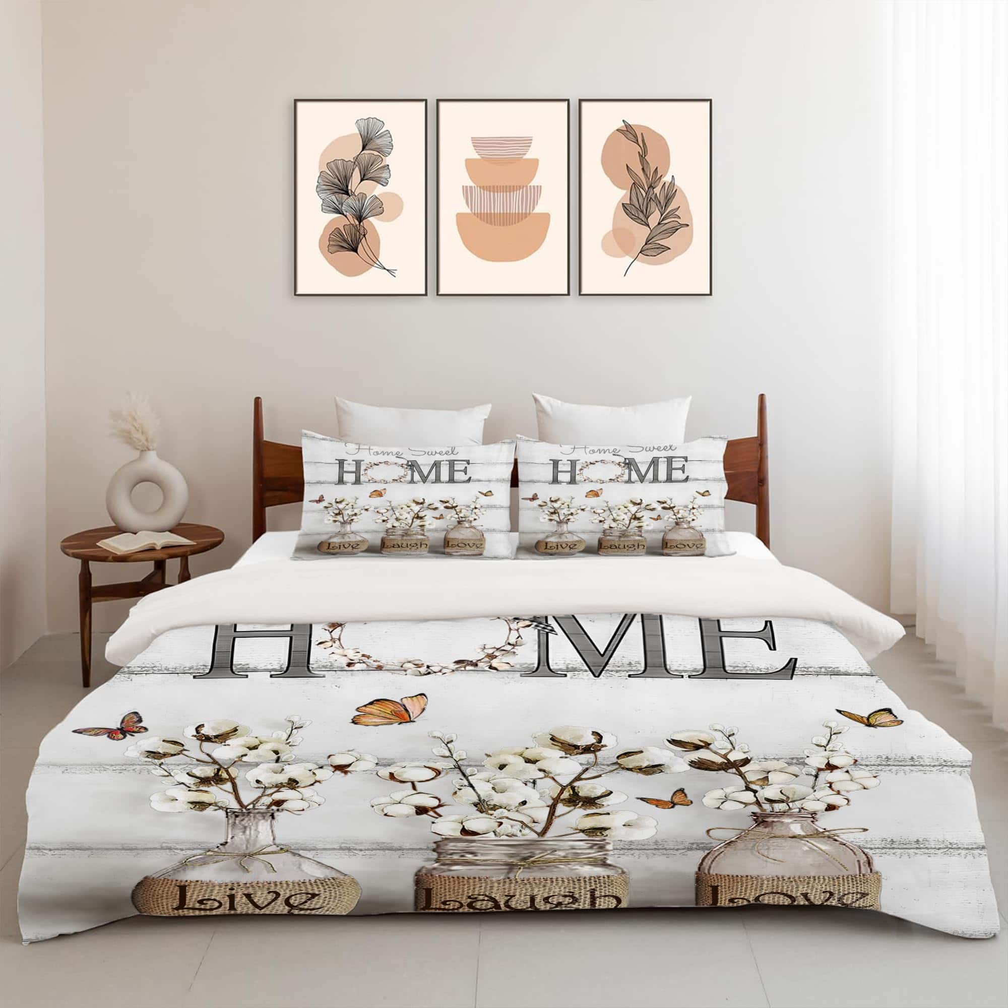 Juego de Ropa de Cama de Algodón Floral para Granja Hogar - Imagen 3