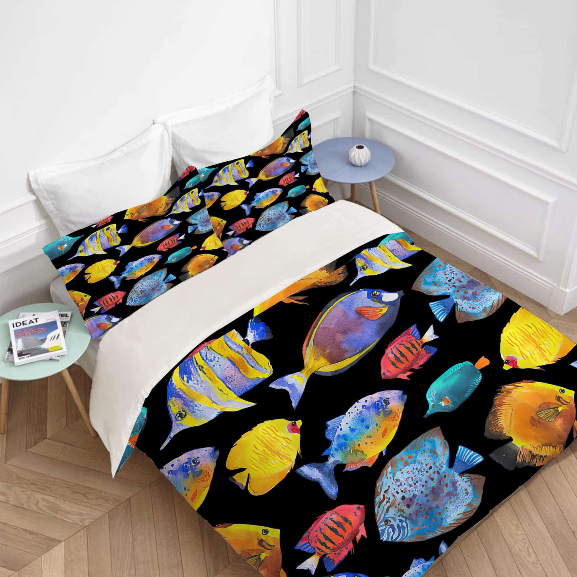 Juego de Ropa de Cama con Estampado de Peces Tropicales - Imagen 6