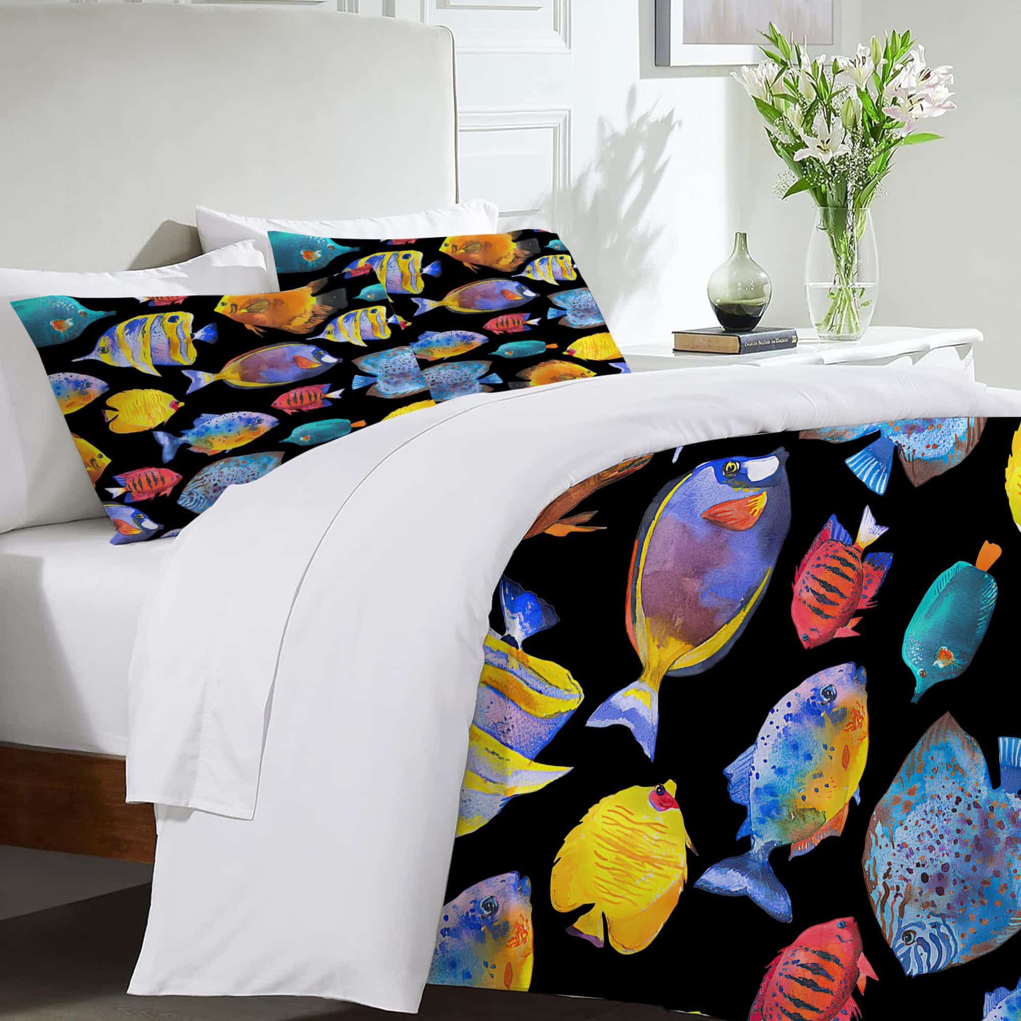 Juego de Ropa de Cama con Estampado de Peces Tropicales - Imagen 4