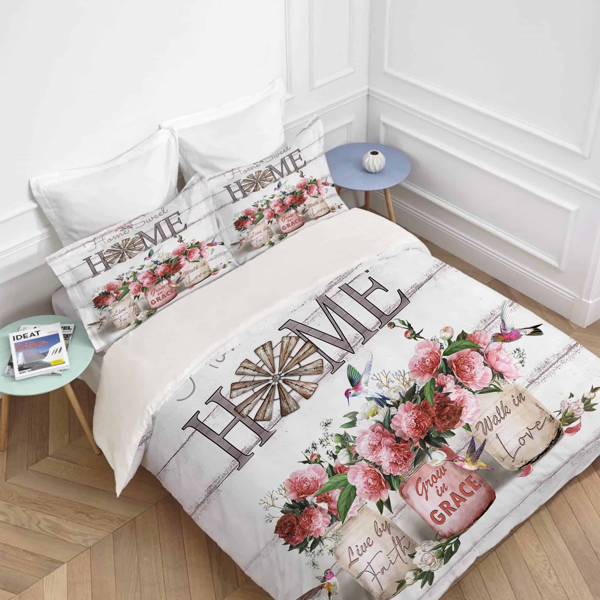 Juego de Ropa de Cama para Cama de Rosa - Funda de Edredón - Imagen 4