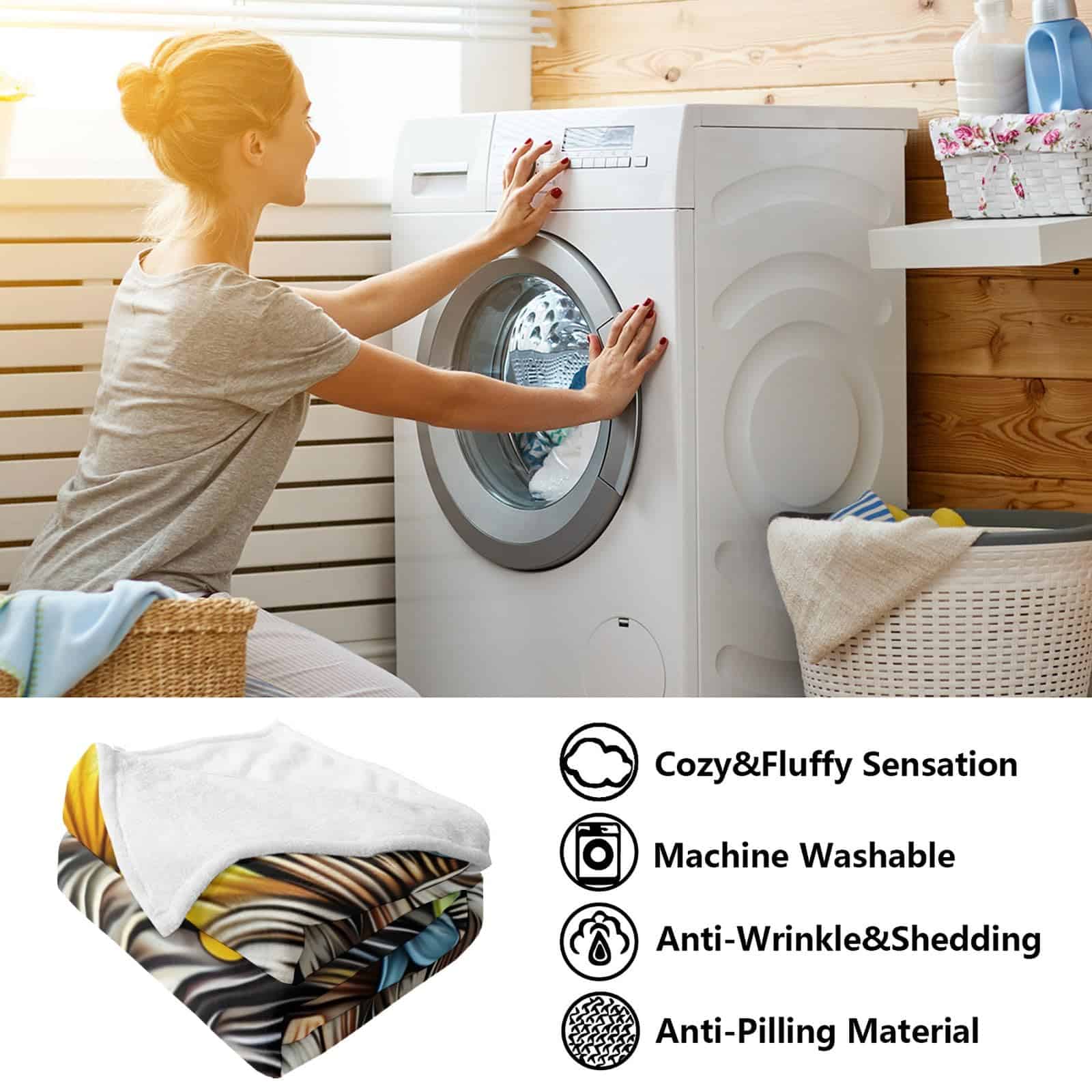 Manta de Franela para Gatos PINKBAY, 50�60in - 340GSM Suave - Imagen 9