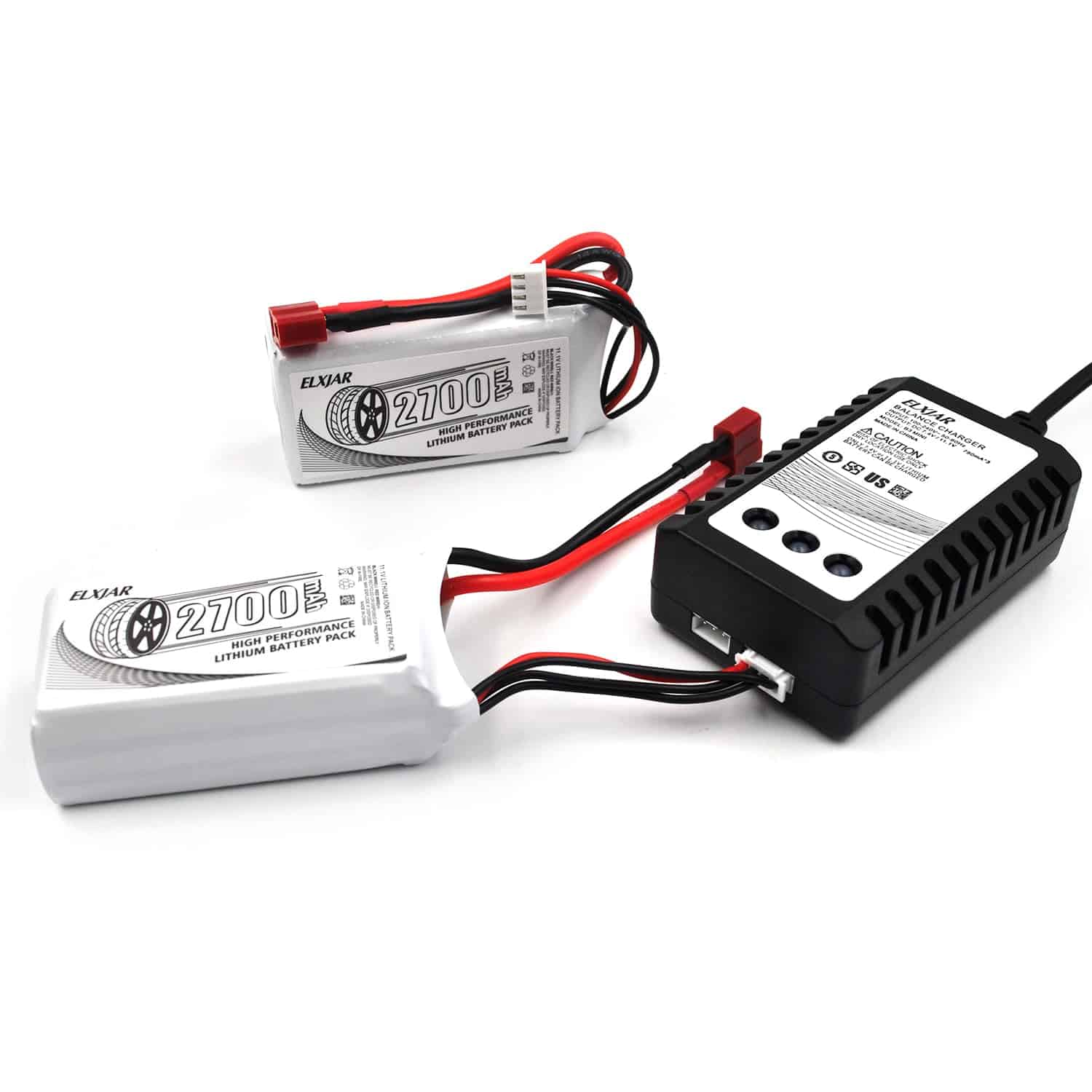 (Paquete de 2) 11.1V 2700mAh 25C Batería Lipo con Conector - Imagen 5